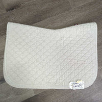Quilt Jumper Baby Pad, "Spirit of the West Cup" *gc, clean, v. dingy, pilly, puckers, mnr hair, rubs, stains, hole, threads
