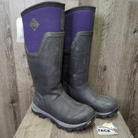 Tall Rubber Boots *gc/fair, scuffs, film, clean, peeling & cracking ankles, chipped/loose heels, older, stains, hairy
