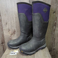 Tall Rubber Boots *gc/fair, scuffs, film, clean, peeling & cracking ankles, chipped/loose heels, older, stains, hairy

