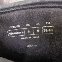 Tall Rubber Boots *gc/fair, scuffs, film, clean, peeling & cracking ankles, chipped/loose heels, older, stains, hairy
