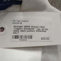 MENS Western Shirt "Calgary Stampede" *vgc, sm pin holes, seam puckers
