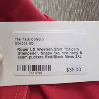 LS Western Shirt "Calgary Stampede", Snaps *xc, mnr hairy & seam puckers
