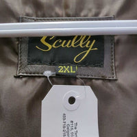MENS Light Leather Vest, Snaps *vgc, clean, loose lining, mnr scuffs/rubs & pin holes
