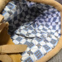 Pr Beaded Lined Deerskin Moccasins *like new
