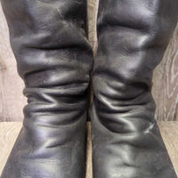 MENS Tall Soft Leather "Snake" Square Toe Western Boots, 2 Wood Foot Forms *vgc, older, clean, rubs, film
