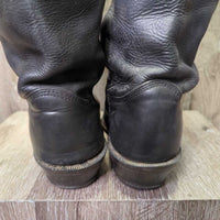 MENS Tall Soft Leather "Snake" Square Toe Western Boots, 2 Wood Foot Forms *vgc, older, clean, rubs, film
