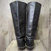 MENS Tall Soft Leather "Snake" Square Toe Western Boots, 2 Wood Foot Forms *vgc, older, clean, rubs, film
