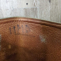 MENS Tall Soft Leather "Snake" Square Toe Western Boots, 2 Wood Foot Forms *vgc, older, clean, rubs, film
