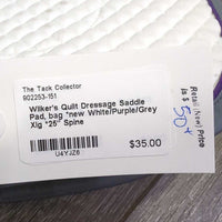 Quilt Dressage Saddle Pad, bag *new
