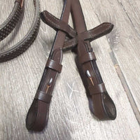 Rubber Reins, lthr stoppers, tags *new
