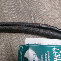 Rubber Reins, lthr stoppers, tags *new, melted rubber residue (red)
