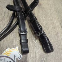 Rubber Lined Reins, lthr stoppers *new, tags
