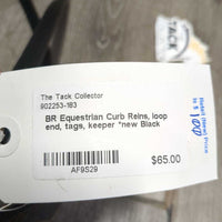 Curb Reins, loop end, tags, keeper *new
