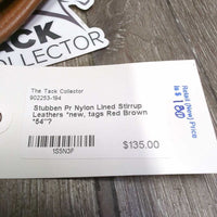 Pr Nylon Lined Stirrup Leathers *new, tags
