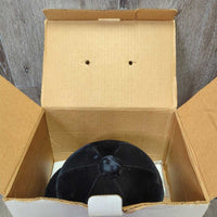 VINTAGE: DISPLAY ONLY Velvet Helmet, harness, tag, extra foam, 2 covers *new, older
