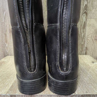 Dress Boots, Zips, tag *new. BROKEN ZIPPER-L, scratches
