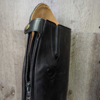 Dress Boots, Zips, tag *new. BROKEN ZIPPER-L, scratches
