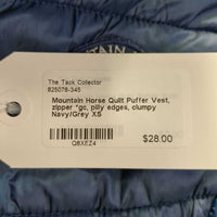 Quilt Puffer Vest, zipper *gc, pilly edges, clumpy
