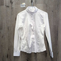 JUNIORS LS Show Shirt, Snap Collar *xc, older?, seam puckers
