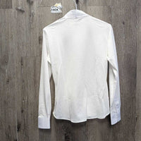 JUNIORS LS Show Shirt, Snap Collar *xc, older?, seam puckers
