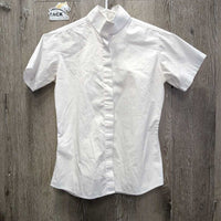 JUNIORS SS Show Shirt Show Shirt, Snap Collar *vgc, older?, seam puckers

