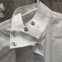 JUNIORS SS Show Shirt Show Shirt, Snap Collar *vgc, older?, seam puckers
