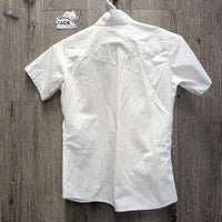 JUNIORS SS Show Shirt Show Shirt, Snap Collar *vgc, older?, seam puckers
