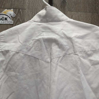 JUNIORS SS Show Shirt Show Shirt, Snap Collar *vgc, older?, seam puckers
