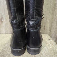 Thick Field Boots, Pull on *gc/vgc, rubs, clean, creases, inner stains, creases, replaced laces, older, scratches
