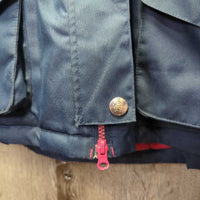 Juniors Winter Jacket, Hood, "fur" trim, Zipper *vgc, mnr wrinkles & threads
