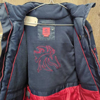 Juniors Winter Jacket, Hood, "fur" trim, Zipper *vgc, mnr wrinkles & threads
