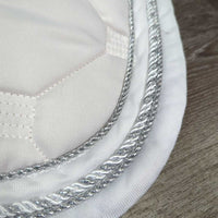 Quilt Dressage Pad, x3 piping *vgc, clean, mnr curled edges, v. mnr hair, snags, pills, rubs, snags, unstitched, puckers

