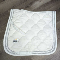 Quilt Dressage Pad, x3 piping *vgc, clean, mnr curled edges, v. mnr hair, snags, pills, rubs, snags, unstitched, puckers
