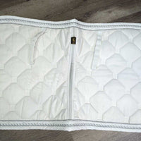 Quilt Dressage Pad, x3 piping *vgc, clean, mnr curled edges, v. mnr hair, snags, pills, rubs, snags, unstitched, puckers
