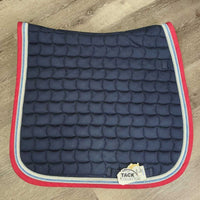 Quilt Jumper Pad, x4 piping *gc, clean, cut tabs, pilly, faded, mnr hair, rubs, stains
