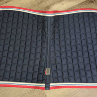 Quilt Jumper Pad, x4 piping *gc, clean, cut tabs, pilly, faded, mnr hair, rubs, stains
