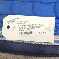 Quilt Jumper Pad, x4 piping, fleece wither, *gc, mnr dirt, hair, rubs, pills, faded, stains
