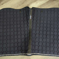 Quilt Dressage Pad, bling, piping *gc, clean, cut tabs, stains, dirty, faded, hair, pilly, mnr puckers, rubs, bent bling
