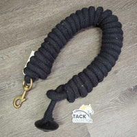 Hvy Round Braided Cotton Lunge Line, Rubber End *gc, rubs, snags, hairy, dirt, hay
