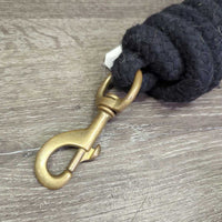 Hvy Round Braided Cotton Lunge Line, Rubber End *gc, rubs, snags, hairy, dirt, hay
