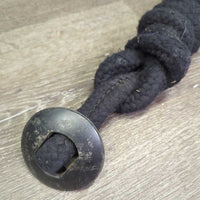 Hvy Round Braided Cotton Lunge Line, Rubber End *gc, rubs, snags, hairy, dirt, hay
