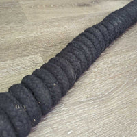 Hvy Round Braided Cotton Lunge Line, Rubber End *gc, rubs, snags, hairy, dirt, hay
