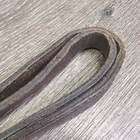 Narrow Nylon Lined Stirrup Leathers *gc/fair, v.rubbed, faded, zholes, scrapes, pulled nylon edges
