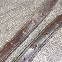 Narrow Nylon Lined Stirrup Leathers *gc/fair, v.rubbed, faded, zholes, scrapes, pulled nylon edges
