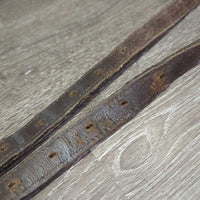 Narrow Nylon Lined Stirrup Leathers *gc/fair, v.rubbed, faded, zholes, scrapes, pulled nylon edges
