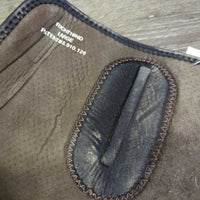 Closed Hind Skid Sport Boots, velcro *fair/gc, clean & dirty, faded, torn, velcro, threads, hairy, rubs, pills
