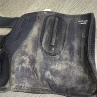 Closed Hind Skid Sport Boots, velcro *gc, mnr dirt, hair & stains
