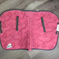 Quilt Jumper Pad, piping *gc, clean, v. pilly, faded, holey edges, mnr hair, puckers, curled edges, stains

