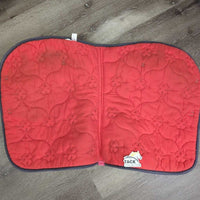 Quilt Jumper Pad, piping *gc, clean, v. pilly, faded, holey edges, mnr hair, puckers, curled edges, stains
