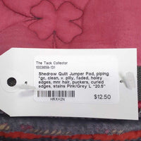 Quilt Jumper Pad, piping *gc, clean, v. pilly, faded, holey edges, mnr hair, puckers, curled edges, stains
